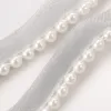 Silver lace pearl border decorative fabric, handcrafted DIY clothing accessory lace Application Scenario